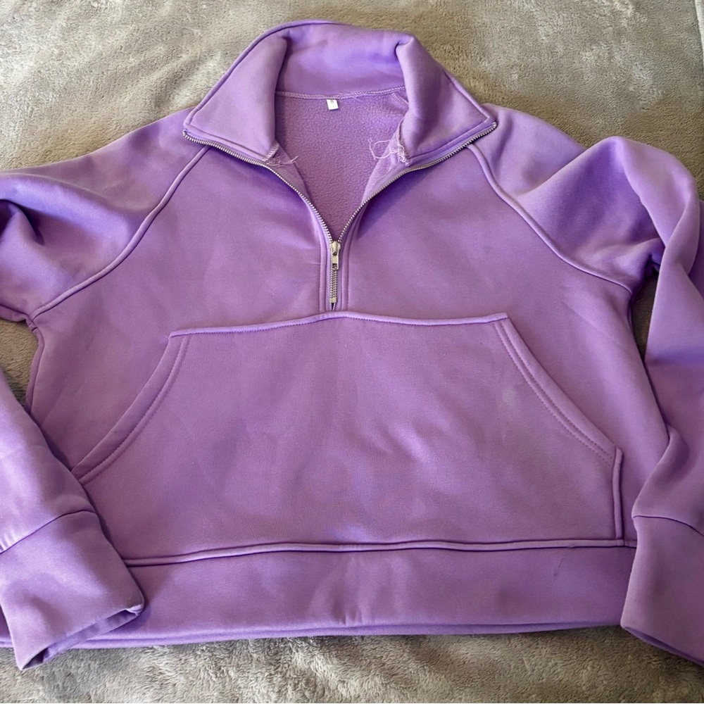 Women's Small Purple Quarter-Zip Pullover